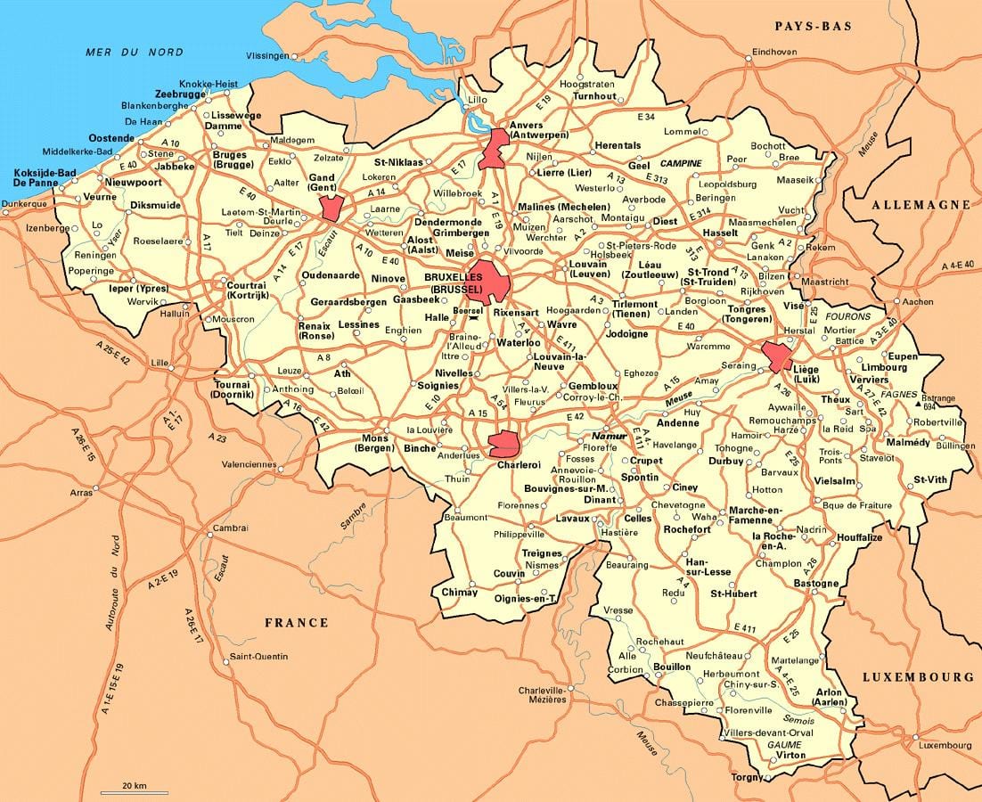 Anzeigen von detaillierten Belgien