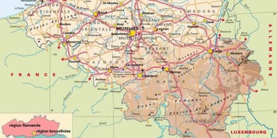 Karte der Ardennen-Belgien
