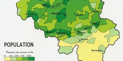 Karte von Belgien Bevölkerung