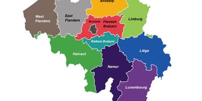 Belgien Provinzen Karte