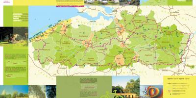 Belgien Campingplätze auf einer Karte